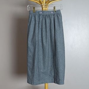 Vintage Jeremy Scott grey wool blend penicil skirt w/ pockets